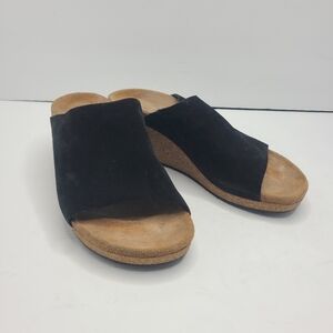 Birkenstock Papillon Namica Slide Black Suede Wedge‎ Size EU 40
